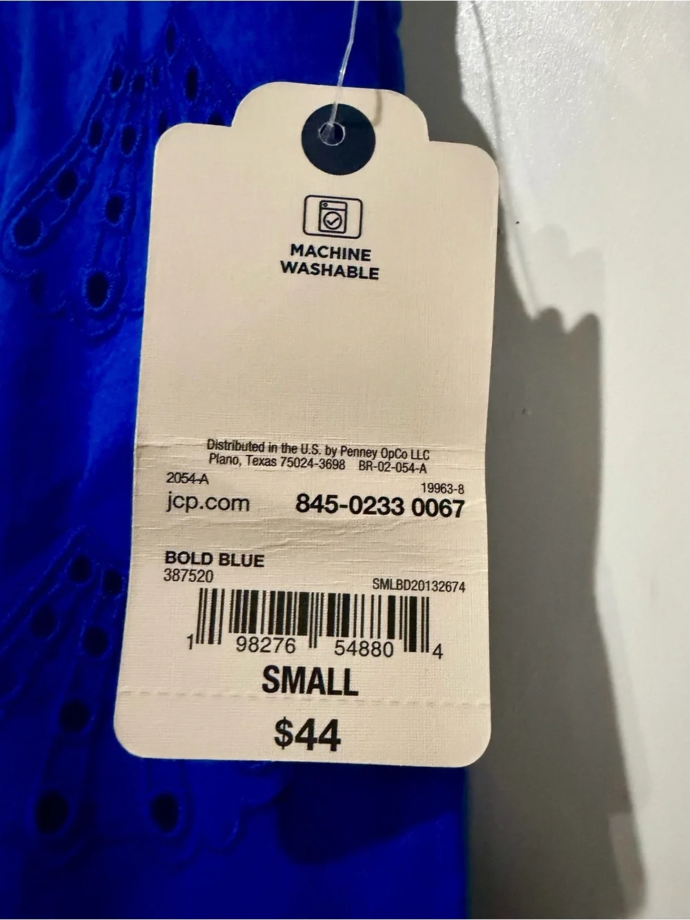 St. John's Bay Cobalt Blue Embroidered Sleeveless Tank - Picture 9 of 9